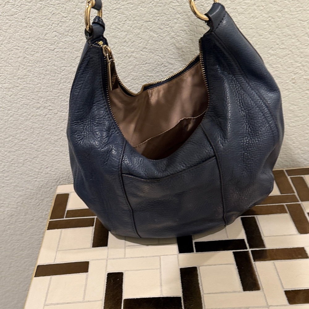 Michael Kors Dark Blue Hobo Bag - Picture 3 of 5